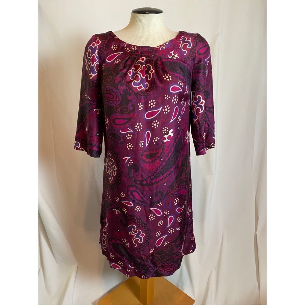 Purple Silk Banana Republic Shift Dress